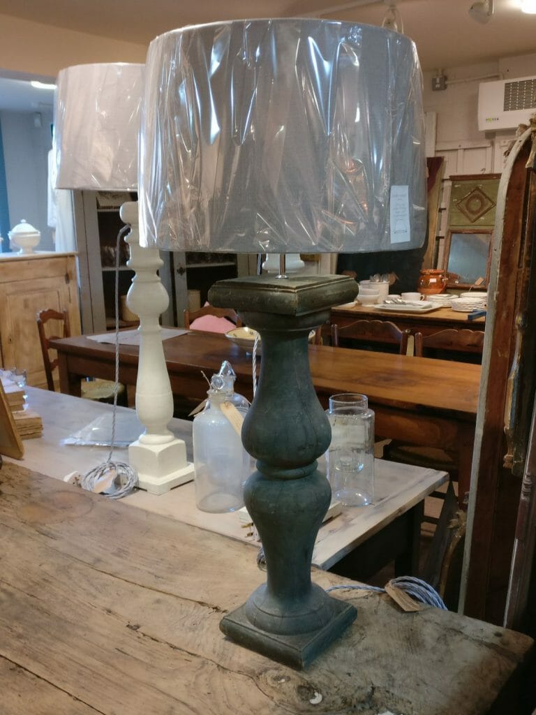 Tall lamp from a French wooden baluster