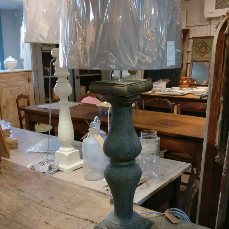 Tall lamp from a French wooden baluster