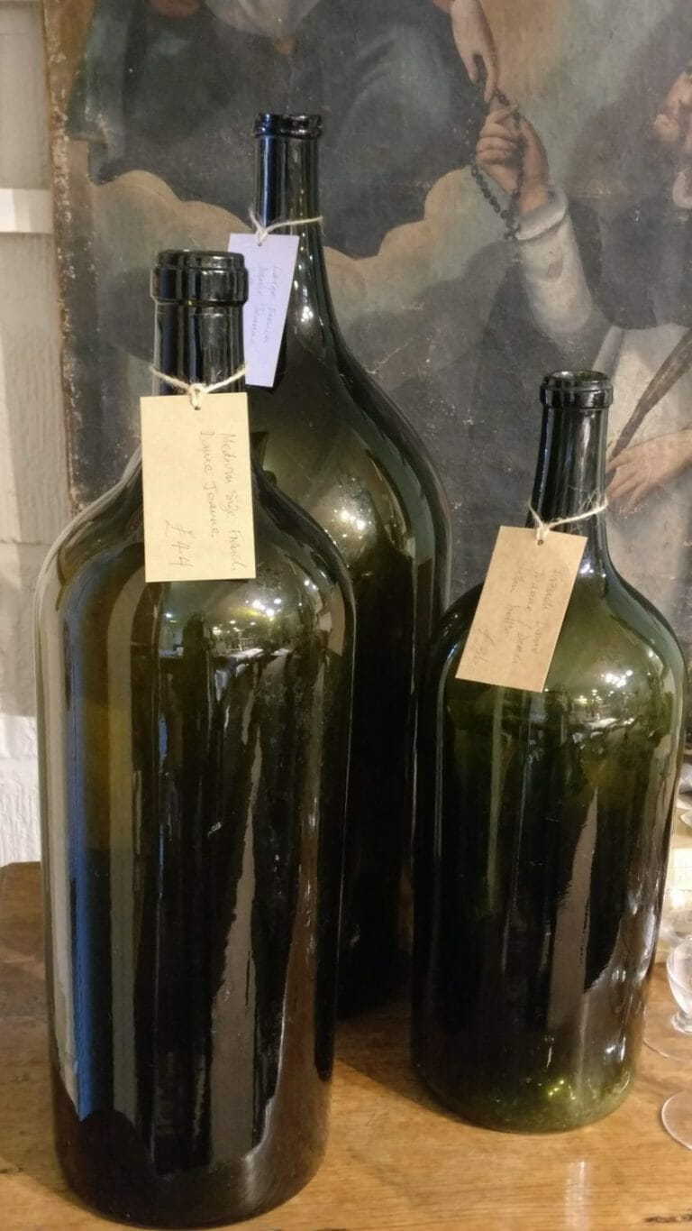 Tall French "Dame Jeanne" bottles