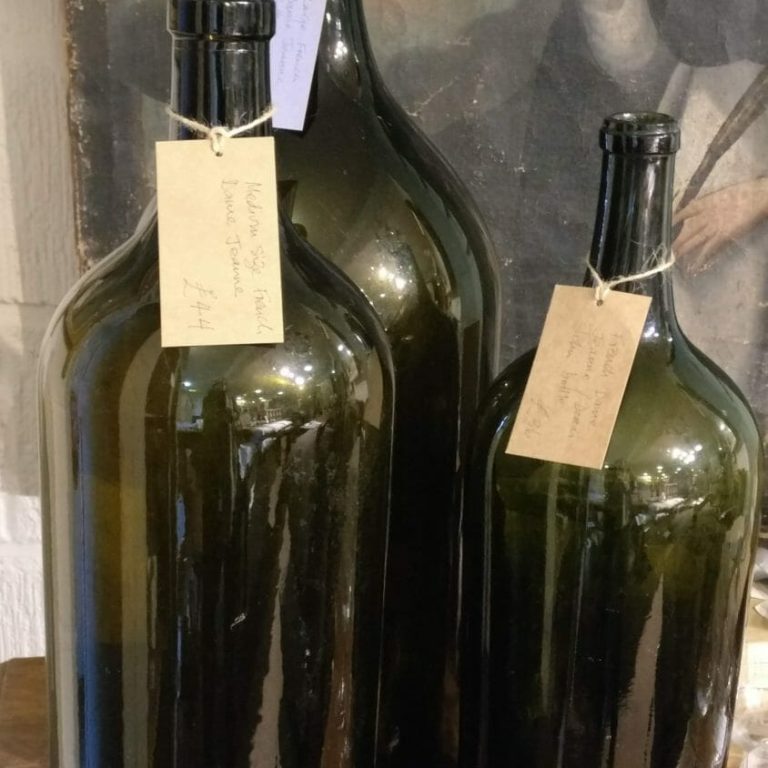 Tall French "Dame Jeanne" bottles