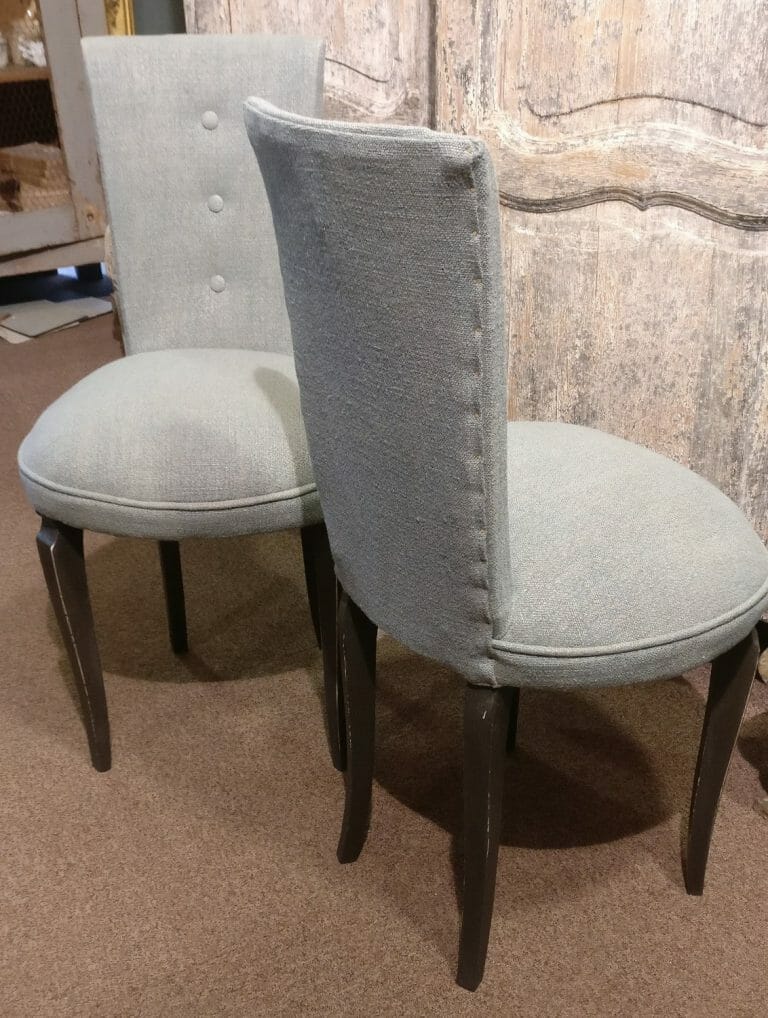 Pair of French mid century bedroom chairs