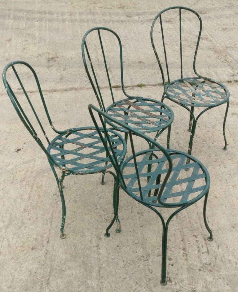 French metal garden chairs