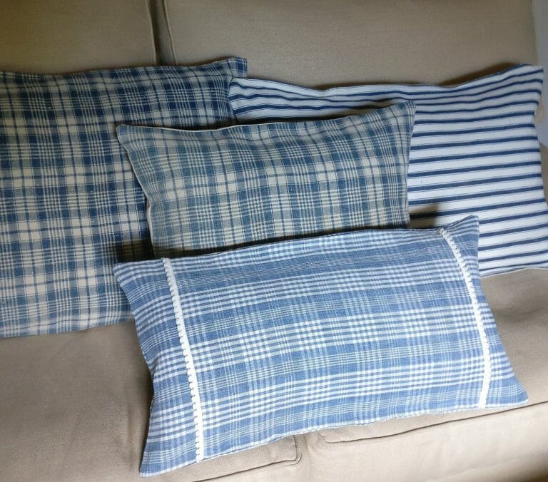 Vintage fabric cushions