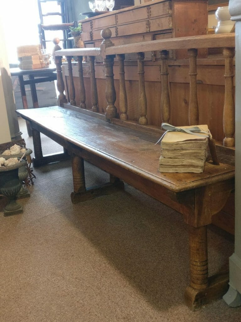 Monastic oak bench