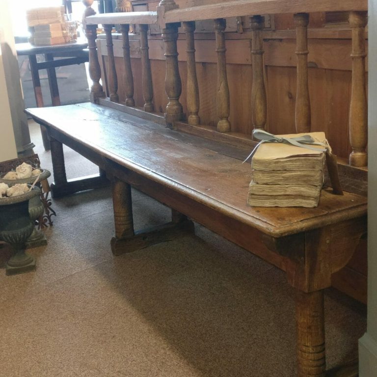 Monastic oak bench