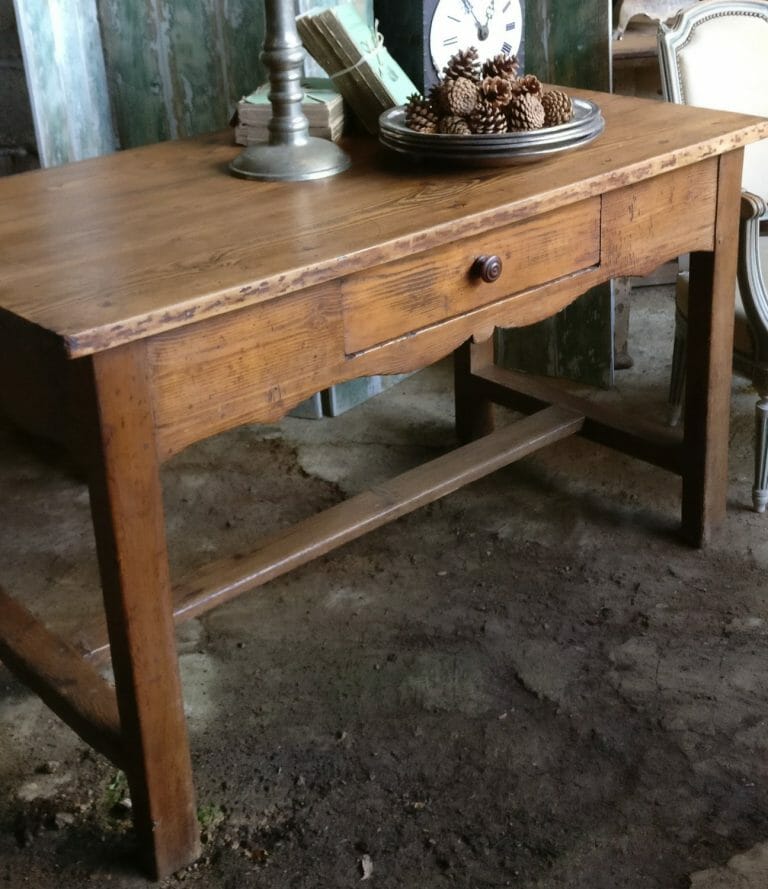 Provencal pine side table/desk