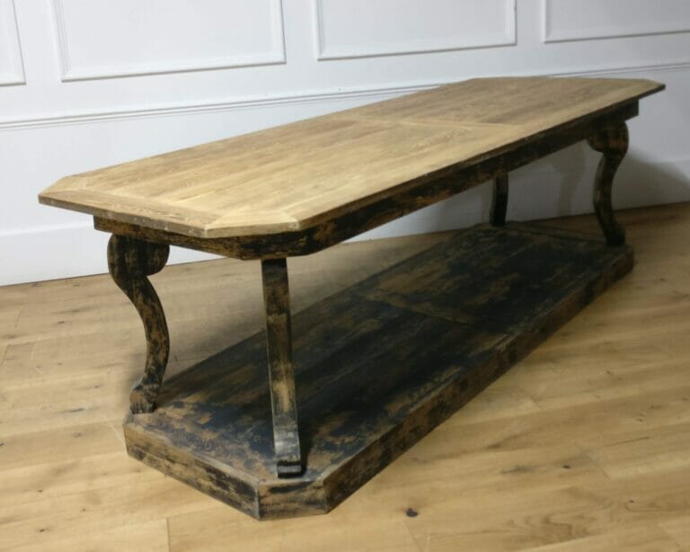 French draper's table on plinth