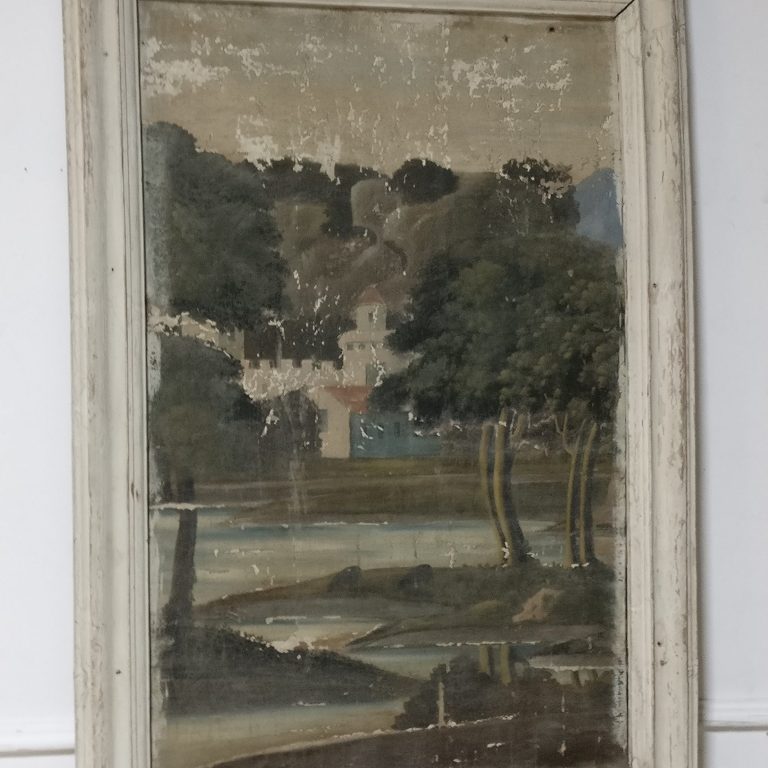 Large painting of a chateau