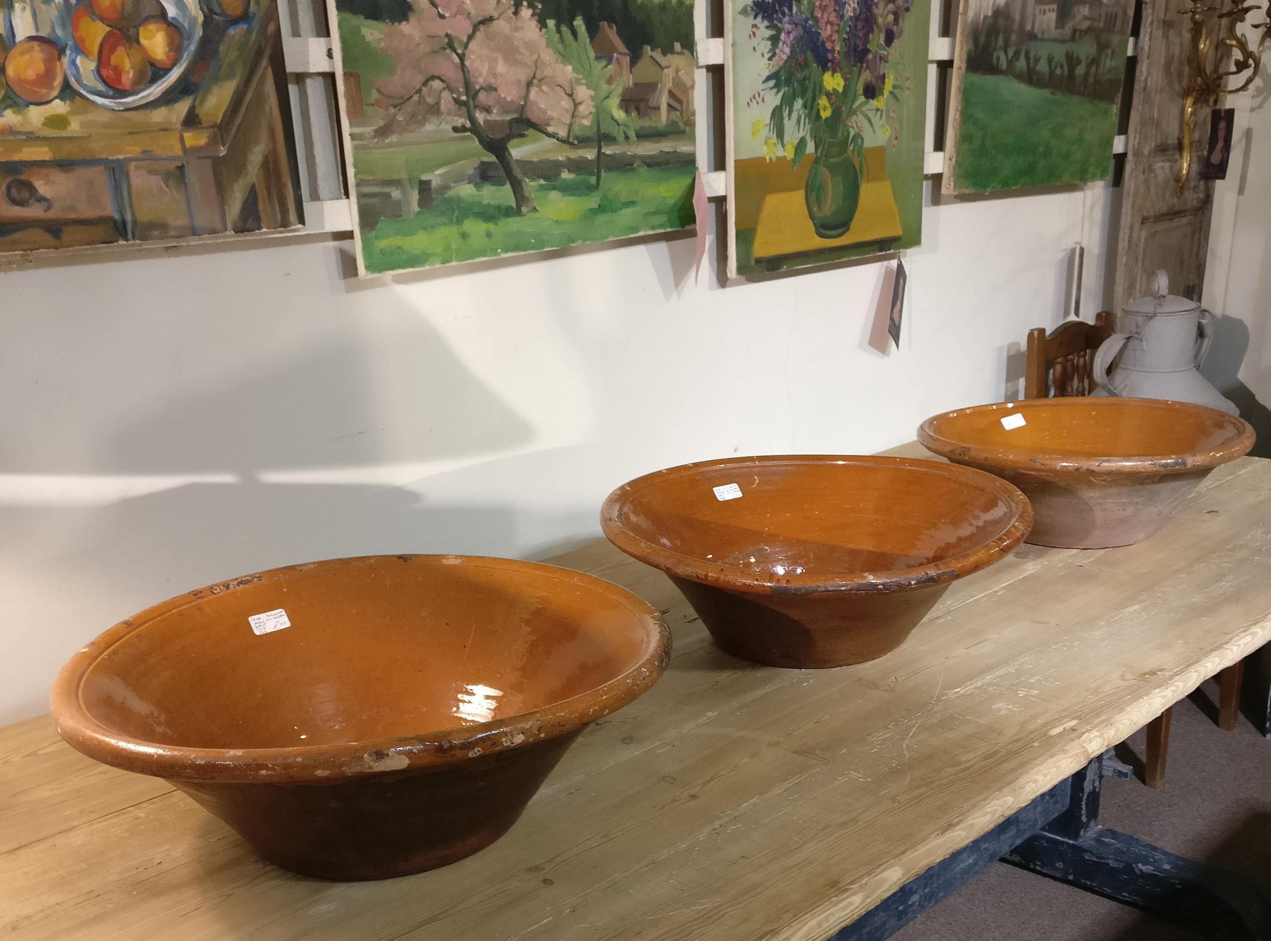 Large terracotta bowls