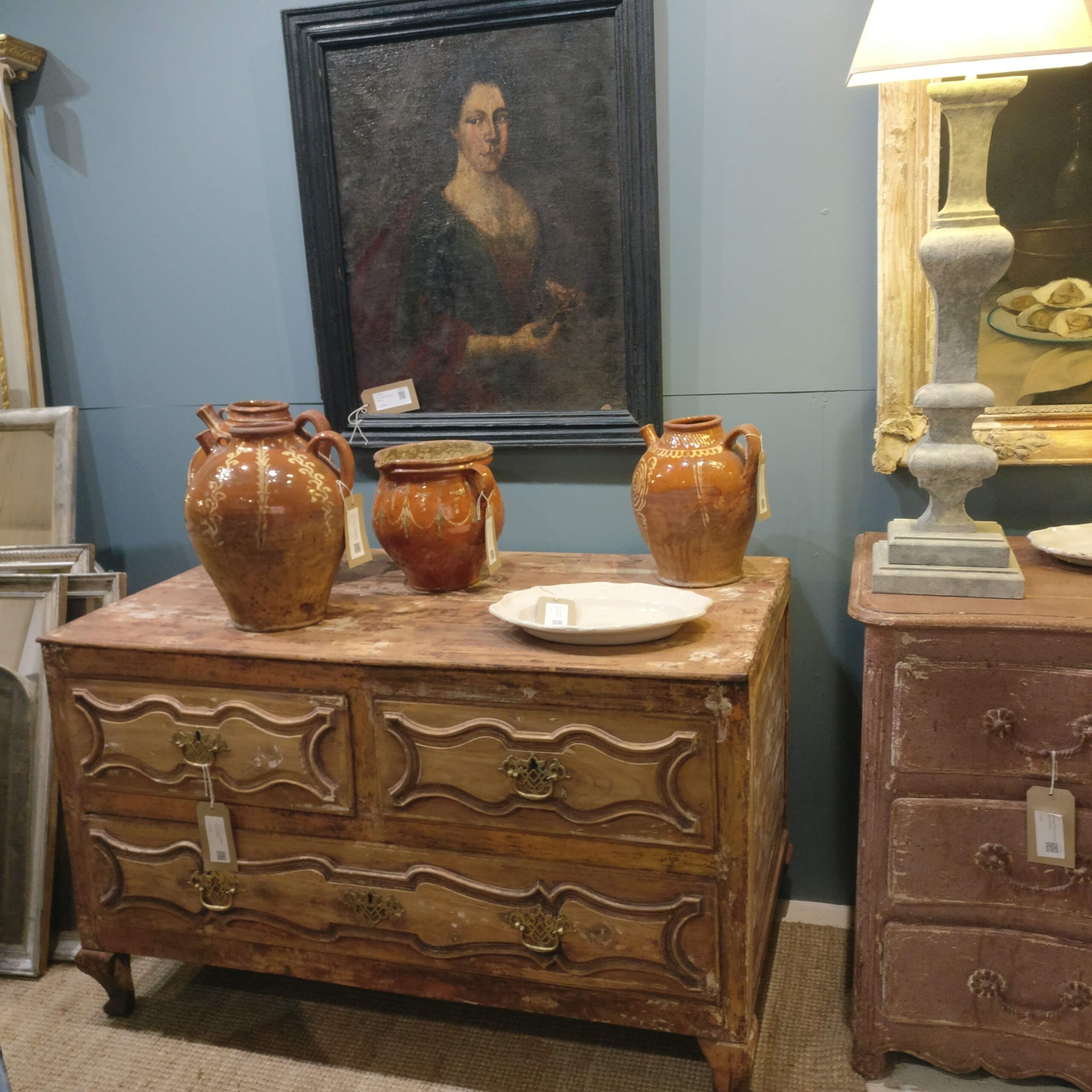 19th century Portuguese pine commode