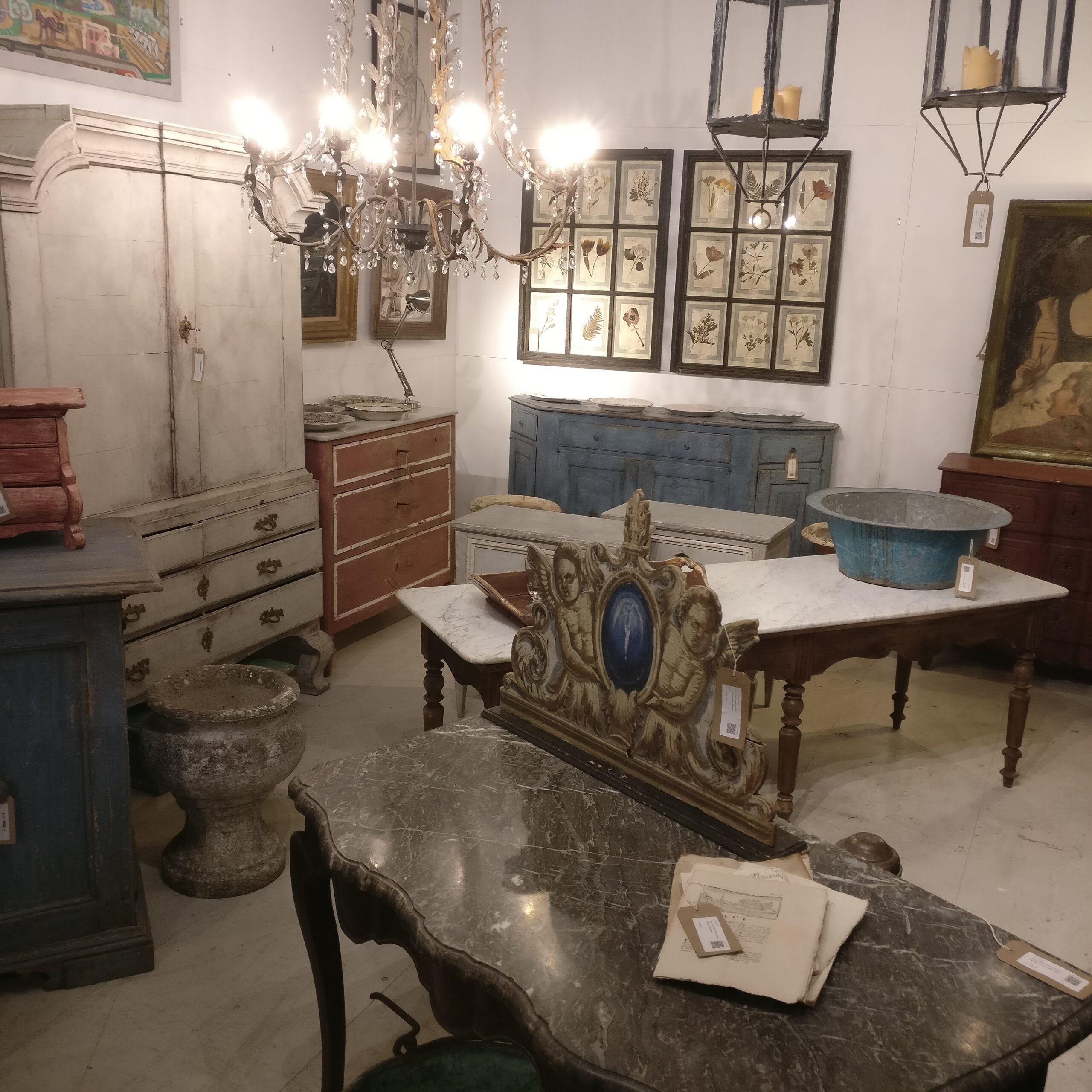A general view of stock and a reflection